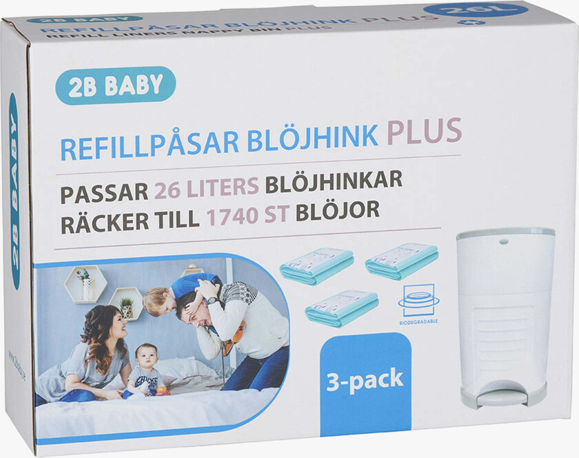 Bilde av Refillposer PLUS til Bleiebøtte 26 Liter 3-pakk - Bleiebøtter & Tilbehør - Resirkulert plast