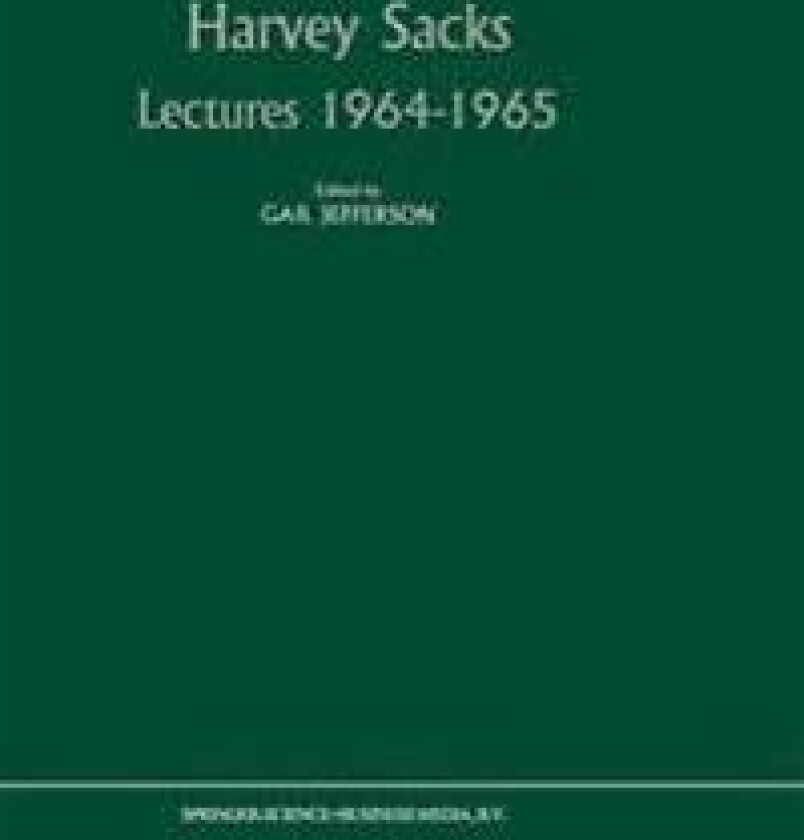 Harvey Sacks Lectures 1964–1965