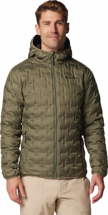 Men's Delta Ridge II Down Hooded Jacket Stone Green