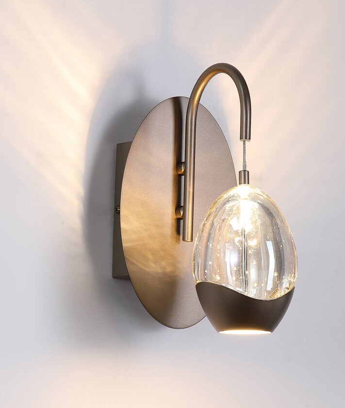 LED-vegglampe Seeds, kremfarget, bredde 11 cm, glass/metall