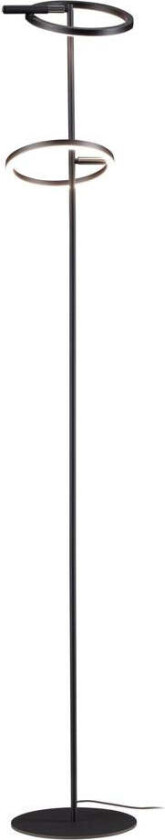 Odila gulvlampe 2 x 10,4W - Dimbar - Svart / Krom