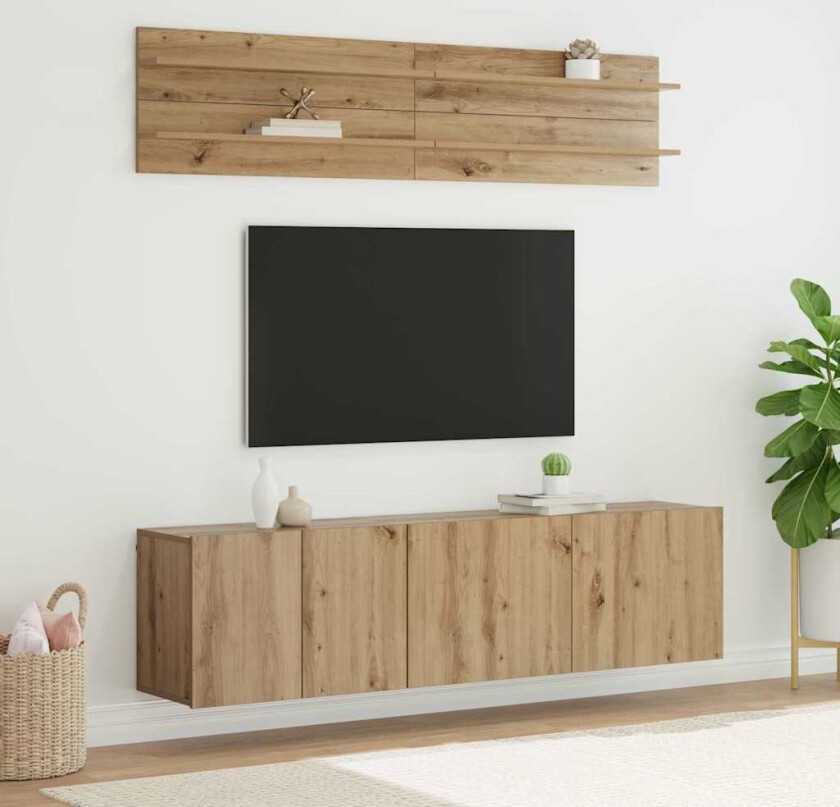 TV Enheter Veggmontert 6 pcs artisan eik Konstruert tre