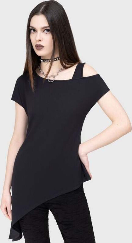 Goth T-skjorte - Ashenova Top - XS til L - Damer - svart