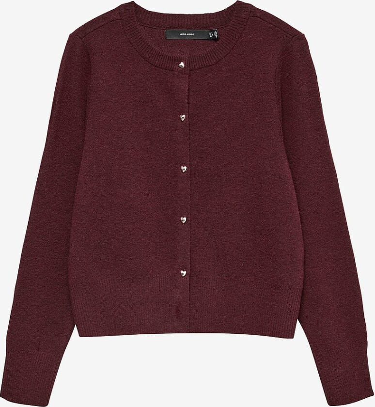 Kardigan vmKacy LS O-neck - Rød