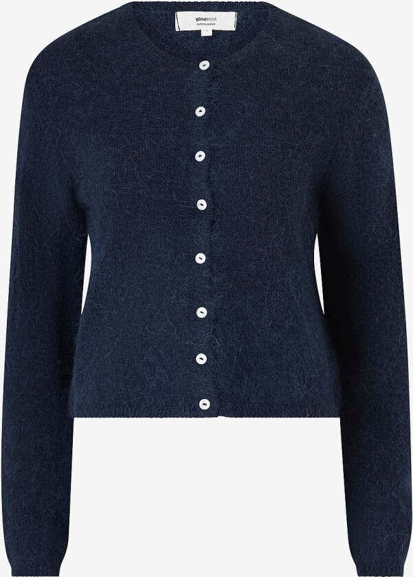 Kardigan Alpaca Blend Knitted - Blå