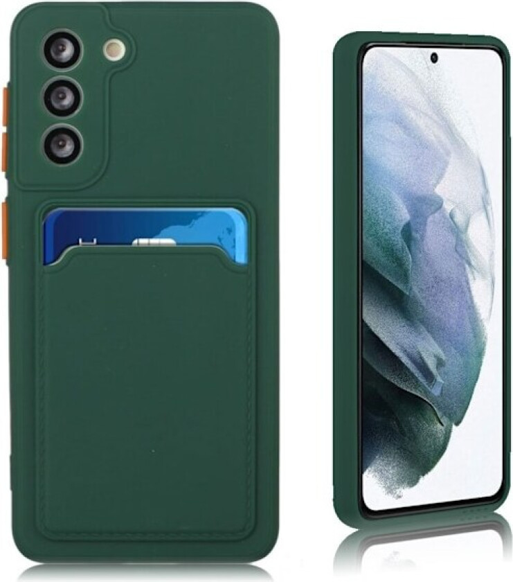 Deksel til kortholder for Samsung Galaxy S21 FE - Mørkegrønn