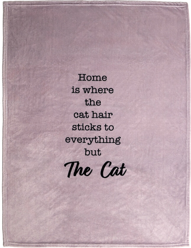 kattepledd "Home" - L 75 x B 100 cm
