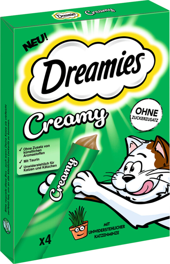 Creamy Snacks - Kattemynte (4 x 10 g)