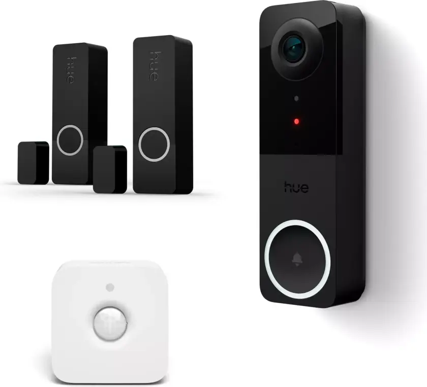 Pakke: Videodørklokke + bevegelsessensor + 2 x kontaktsensorer