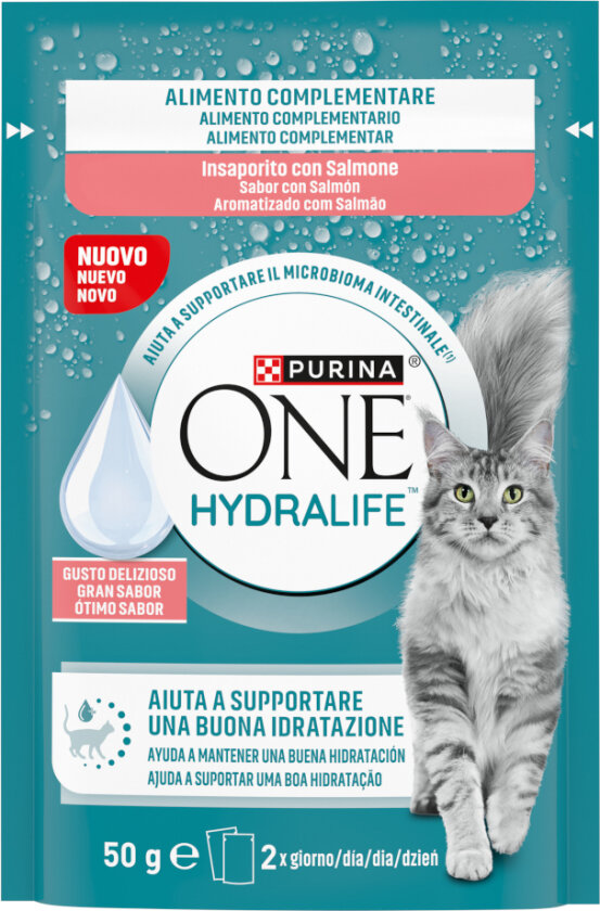 PURINA ONE Hydralife Cat Liquid 12 x 50 g - med smak av laks