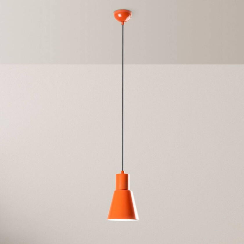 Hengelampe Konikkem, oransje, metall, Ø 14 cm, E27