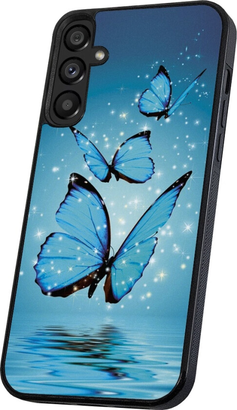 Samsung Galaxy S24 Plus - Deksel/Mobildeksel Glitrende Sommerfugler