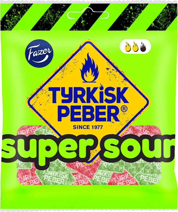 Tyrkisk Peber Super Sour - 80 gram