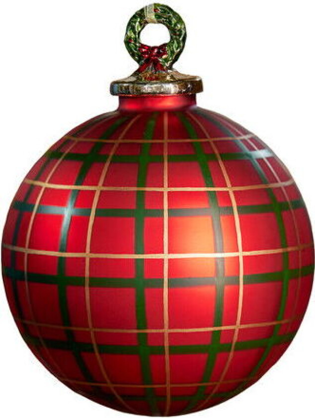 Cedric juletrekule rød 10 cm