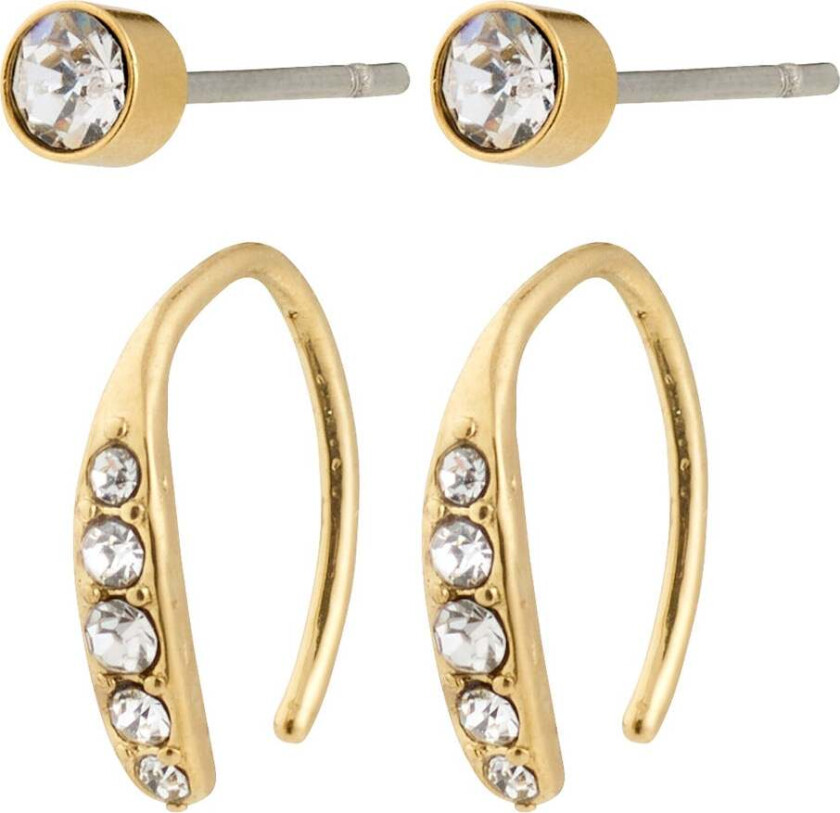 GIONNI øredobber 2-i-ett sett, gullbelagt