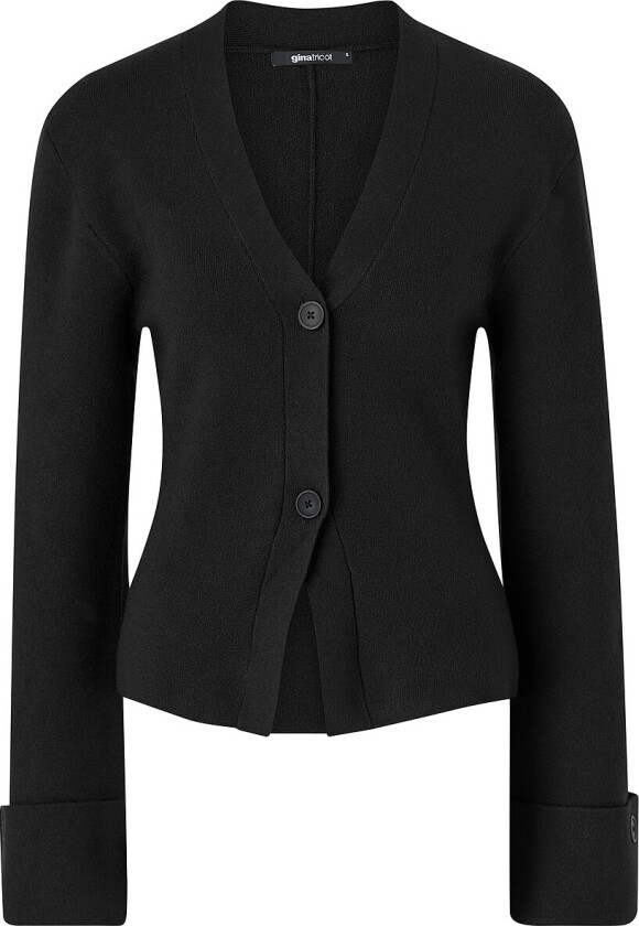 Kardigan Knitted Sculptured - Svart