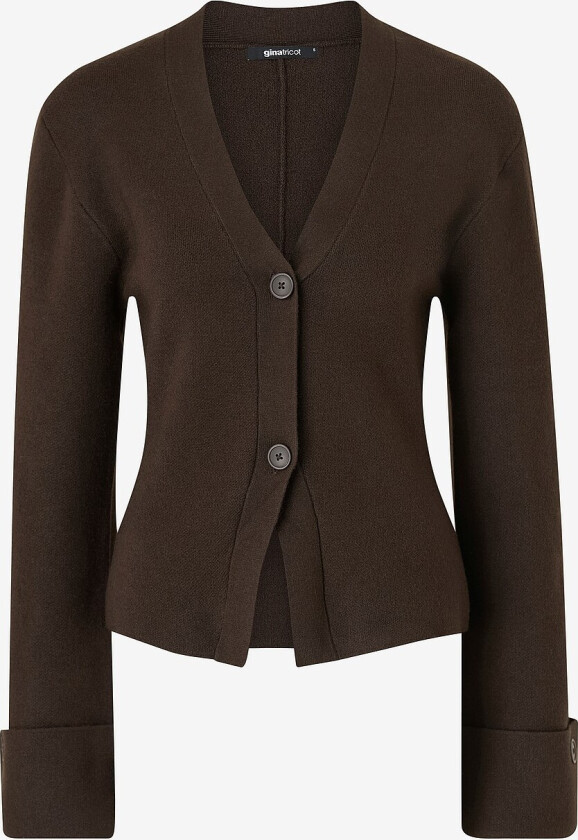 Kardigan Knitted Sculptured - Brun