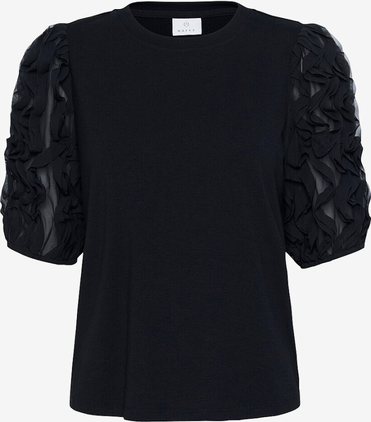 Topp kaLinda Frill - Svart