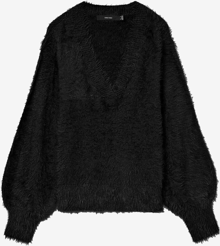 Pullover vmPoilu LS V-neck Pullover Boo - Svart