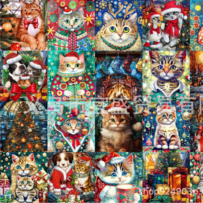 Puslespill Adventskalender 2025, 1008 Puslespillbrikker 42 Dager Jule Nedtelling Adventskalendere_Stil V
