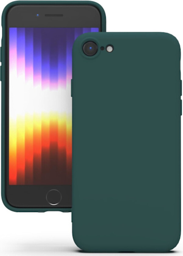 iPhone SE 2020/2022, iPhone 8/7, Soft-Touch, Støtsikker, Støvtett, Sklisikker Apple Telefon Deksel - Mørkegrønn