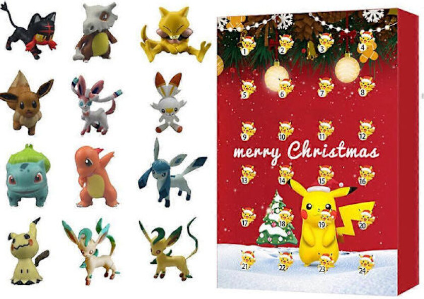 Hot 24-Deler Mini Anime Julekalender for Barn Jule Nedtelling & Gaver