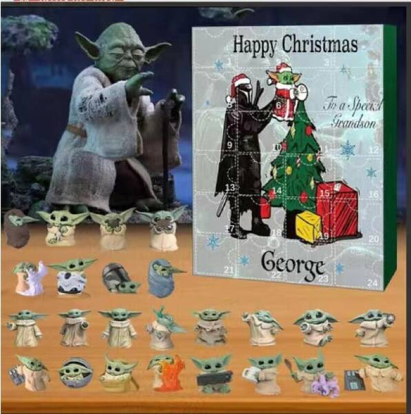 2024 Star Wars Julekalender 24 Dagers Nedtelling The Mandalorian Baby Yoda Figurer Dukke Leke Barn Overraskelse Julegave