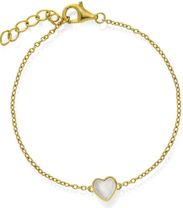 Armbånd til barn i 925 forgylt sølv med hjerte