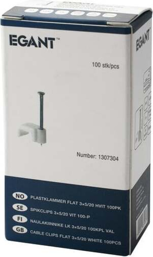 Kabelklips 3x5mm (100pk)