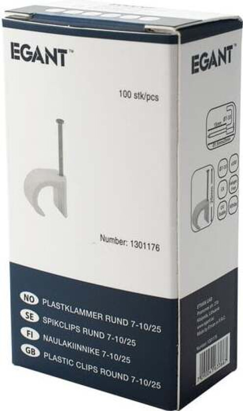 Kabelklips 7-10mm (100pk)