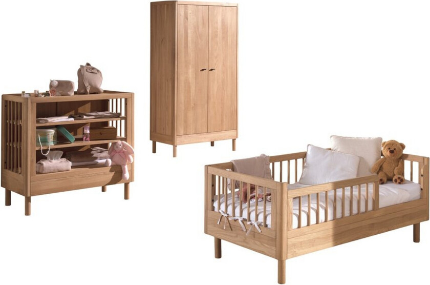 Bilde av Juniorseng med stelleenhet og garderobe Forrest Eik - Eik