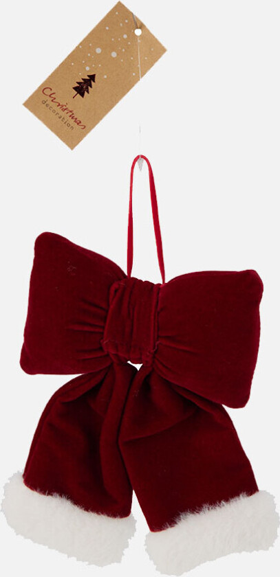 Bilde av Sløyfe juletrepynt - rød/hvit