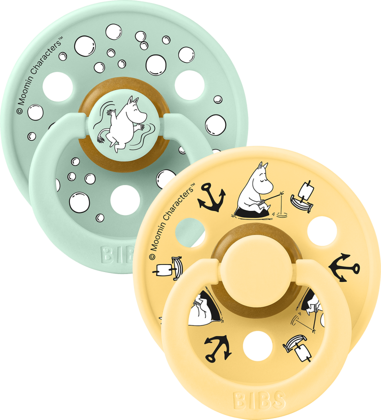 Bibs x Moomin Pacifier Colour 2 Pack - Nordic Mint - Size 2