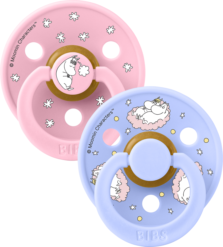 Bibs x Moomin Pacifier Dreaming Latex - Baby Pink - Size 2