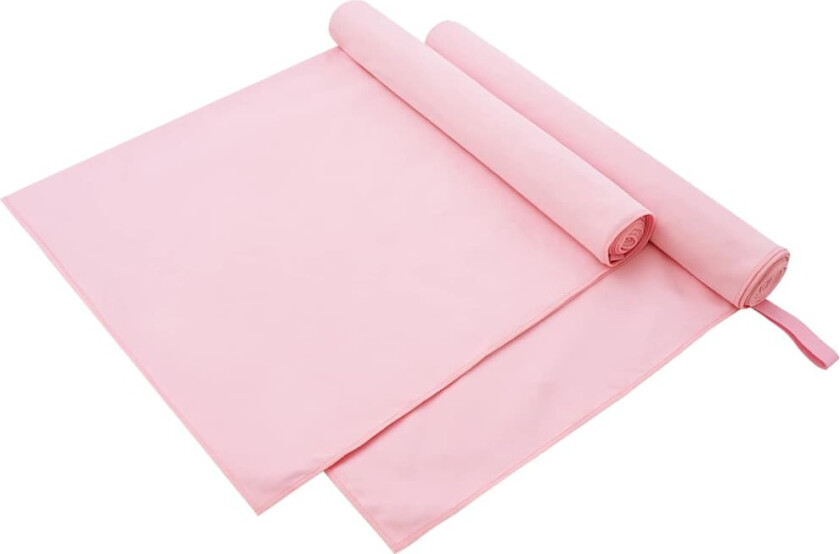 Sportshåndklær 2 pcs Rosa 180 x 90 cm Polyester og polyamid