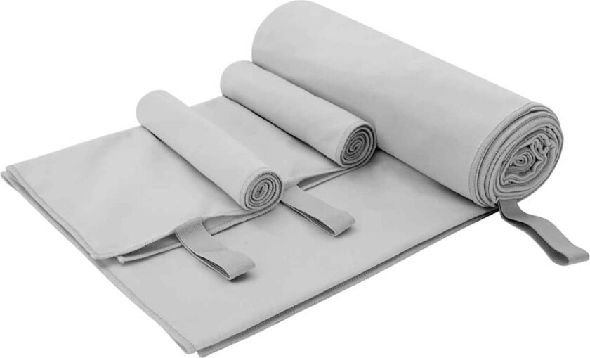 Sports håndklesett 3 pcs Grå Polyester og polyamid