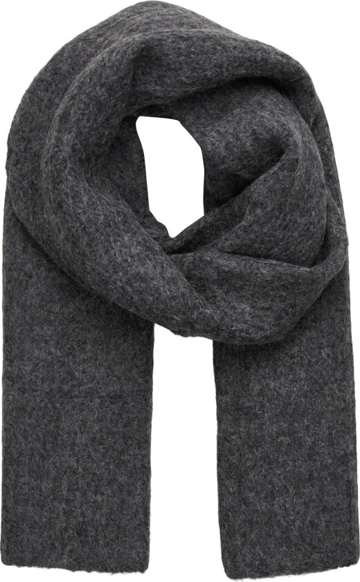 Rwtulip Wool Blend Rib Knit Scarf - Grey - ONE SIZE