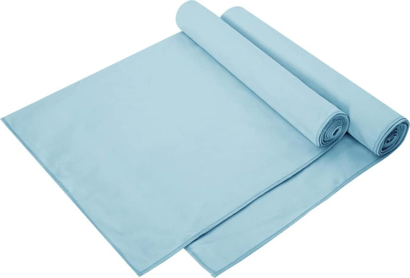 Sportshåndklær 2 pcs Blå 140 x 70 cm Polyester og polyamid