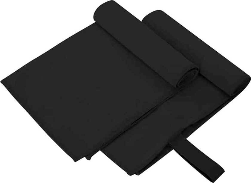 Sportshåndklær 2 pcs Svart 50 x 30 cm Polyester og polyamid