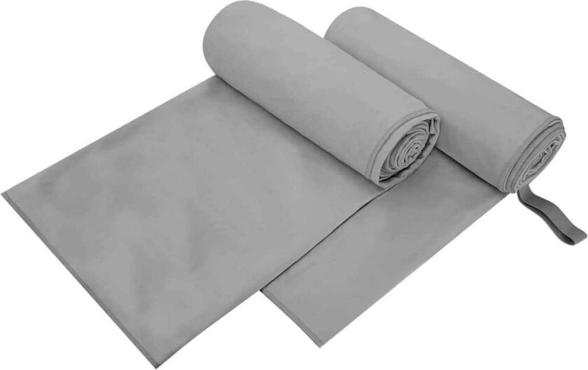 Sportshåndklær 2 pcs Mørke grå 200 x 100 cm