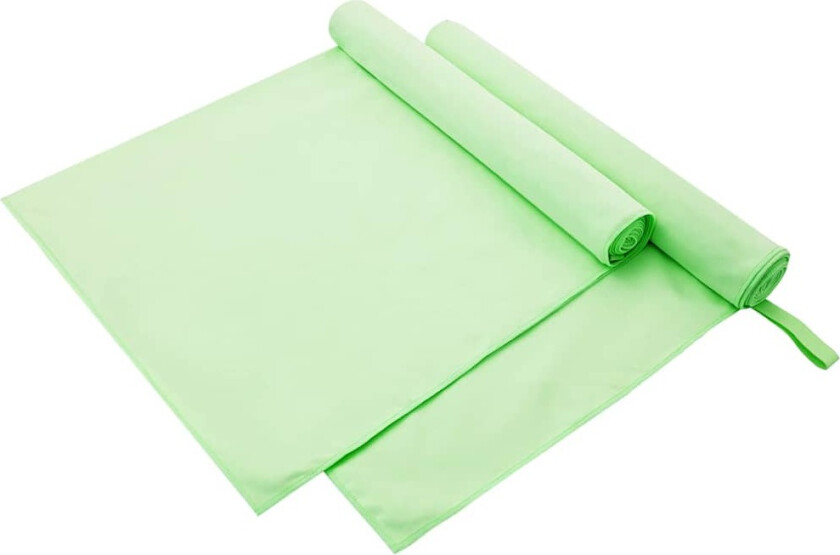 Sportshåndklær 2 pcs grønn 180 x 90 cm Polyester og polyamid