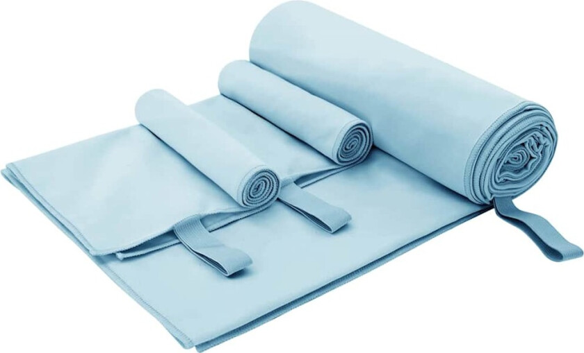 Sports håndklesett 3 pcs Blå Polyester og polyamid