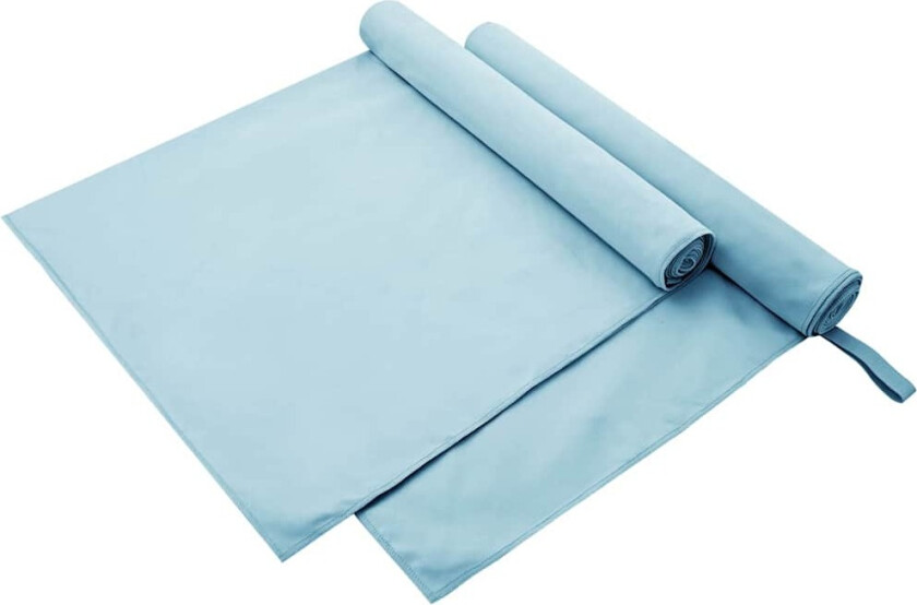 Sportshåndklær 2 pcs Blå 180 x 90 cm Polyester og polyamid