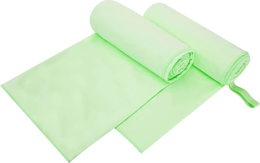 Sportshåndklær 2 pcs grønn 200 x 100 cm Polyester og polyamid