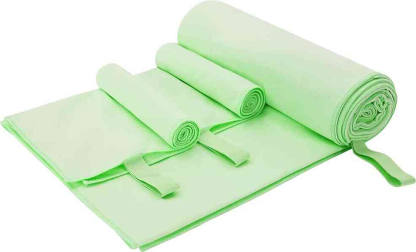 Sports håndklesett 3 pcs grønn Polyester og polyamid