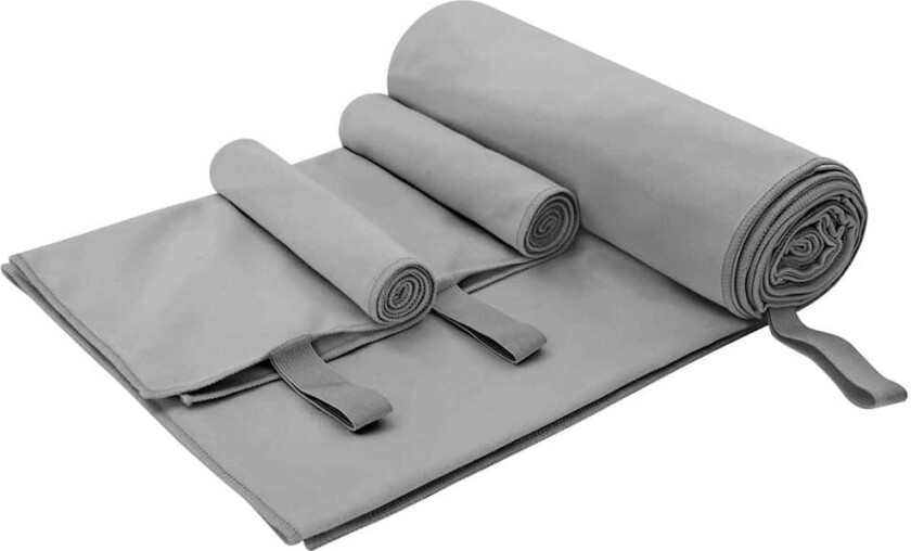 Sports håndklesett 3 pcs Mørkegrå Polyester og polyamid