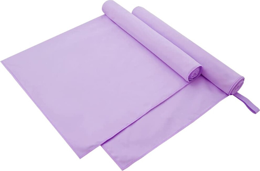 Sportshåndklær 2 pcs Lilla 180 x 90 cm Polyester og polyamid