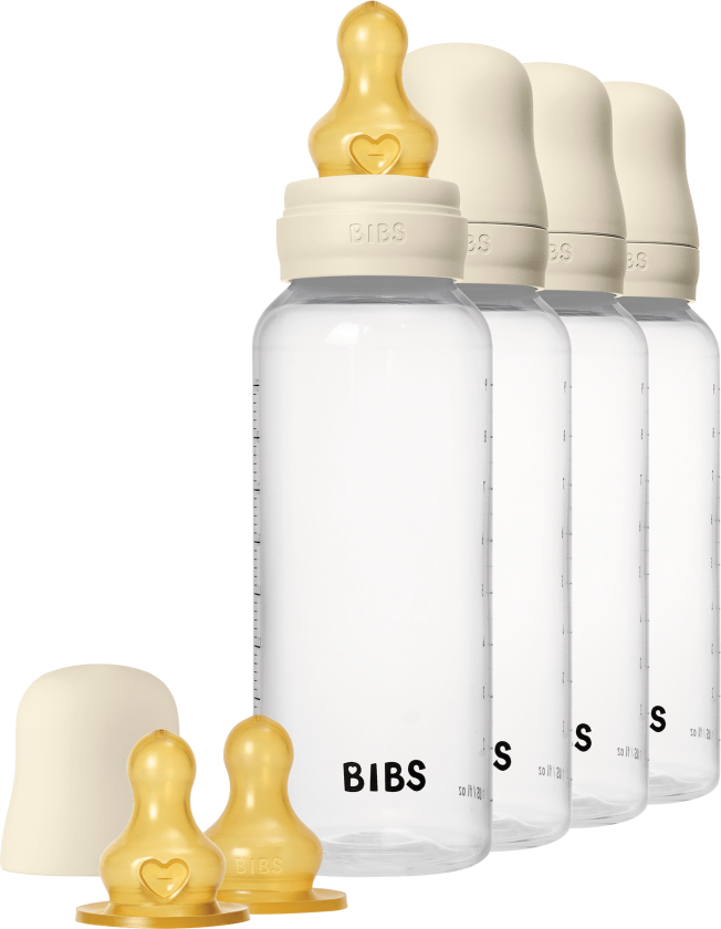 Bilde av Baby Bottle Round Latex 4 Pack - Ivory - 270 ml