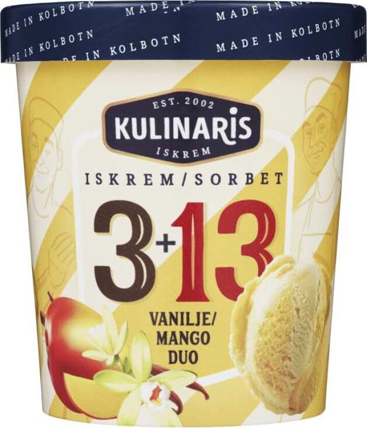 Kulinaris Iskrem Vanilje&Mango 0,5l