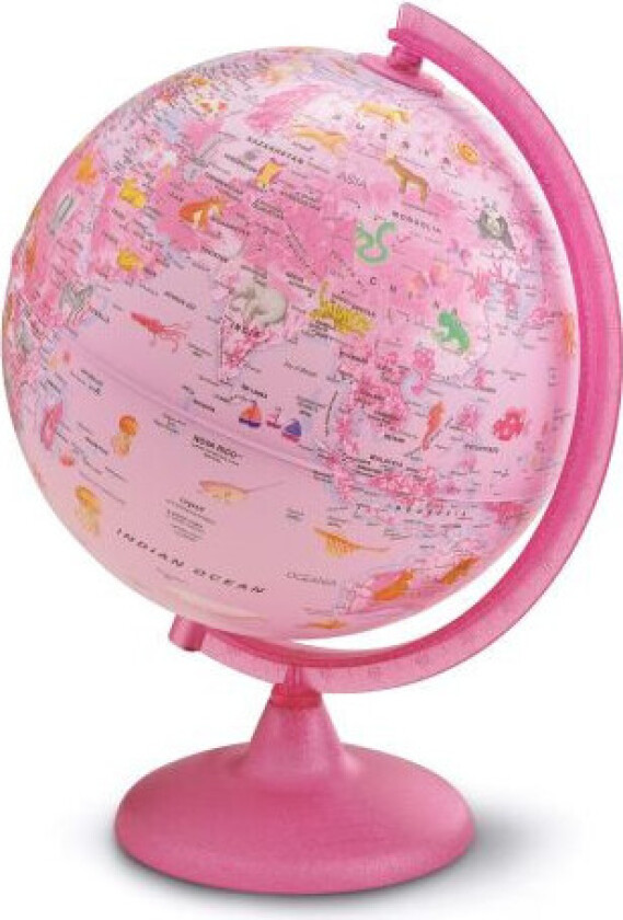 Bilde av Tecnodidattica Globus med Lys - 20cm - Pink Zoo